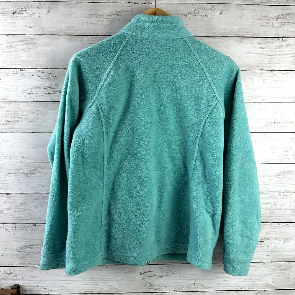 Columbia Full Zip Fleece Girls Size XL (18-20)‎ Teal green Jacket Zip Pockets